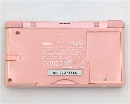 Nintendo DS Lite - Coral Pink - Konsol - SNR UEF27278868 (B Grade) (Genbrug)